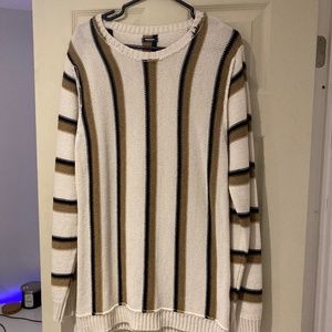 designer striped sweater